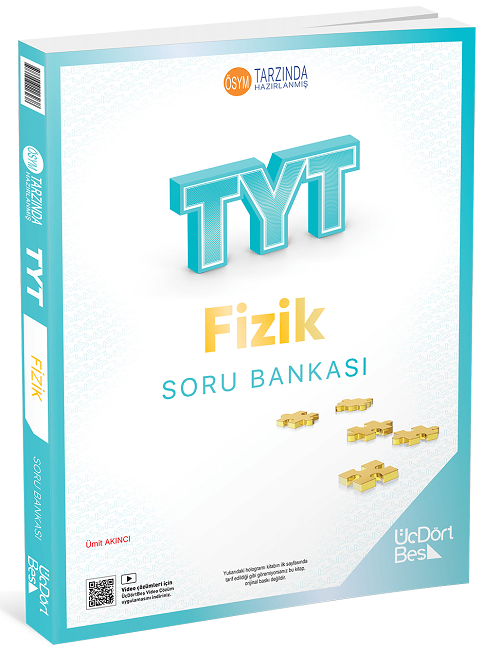 Üç Dört Beş 2026 YKS TYT Fizik Soru Bankası Çözümlü - Ümit Akıncı Üç Dört Beş Yayınları