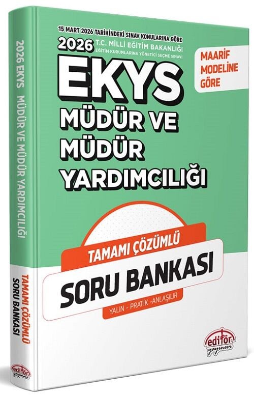 Editör 2026 MEB EKYS Müdür ve Yardımcılığı Soru Bankası Çözümlü Editör Yayınları