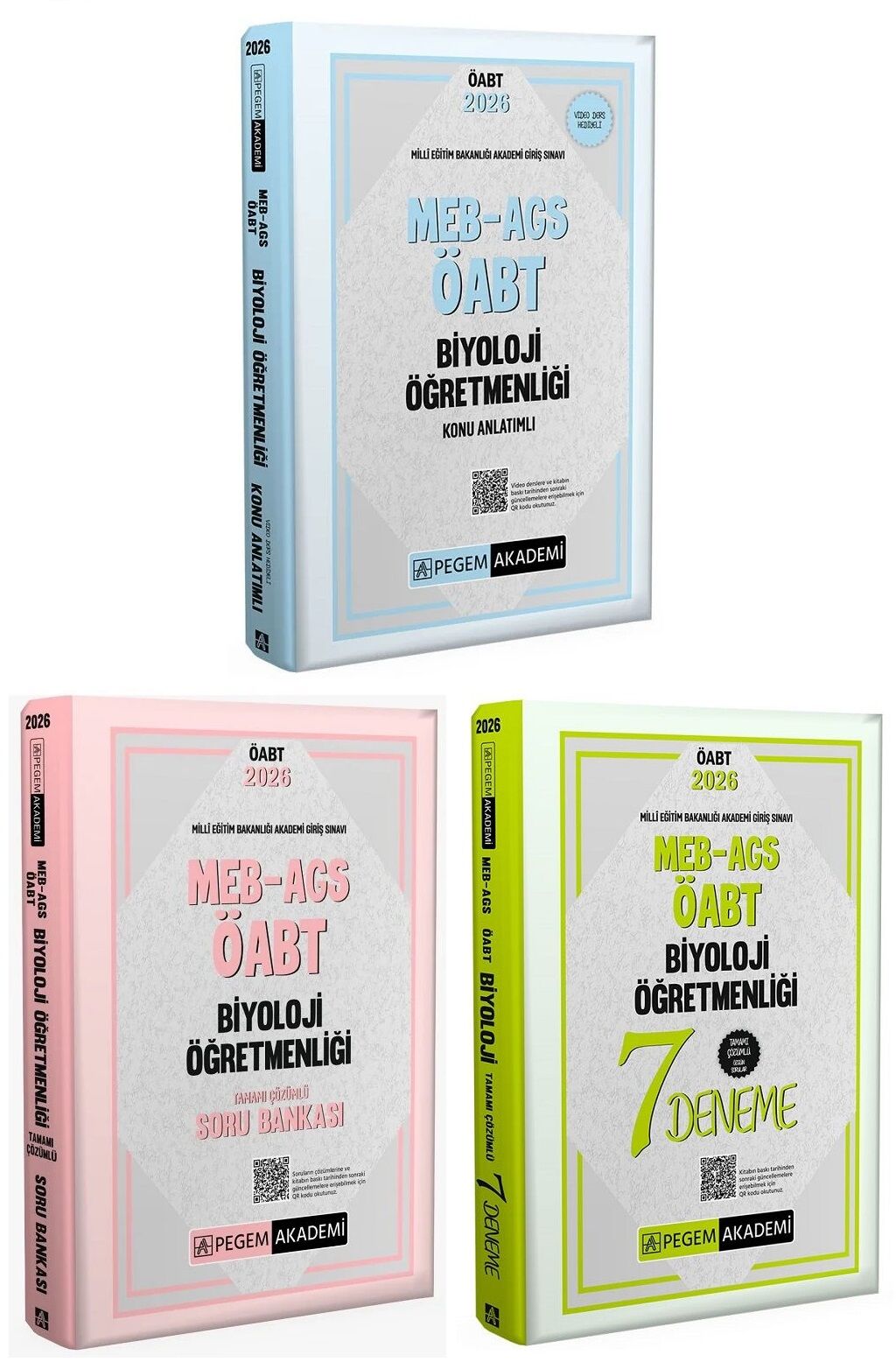 Pegem 2026 ÖABT MEB-AGS Biyoloji Öğretmenliği Konu Anlatımlı + Soru Bankası + 7 Deneme 3 lü Set Pegem Akademi Yayınları