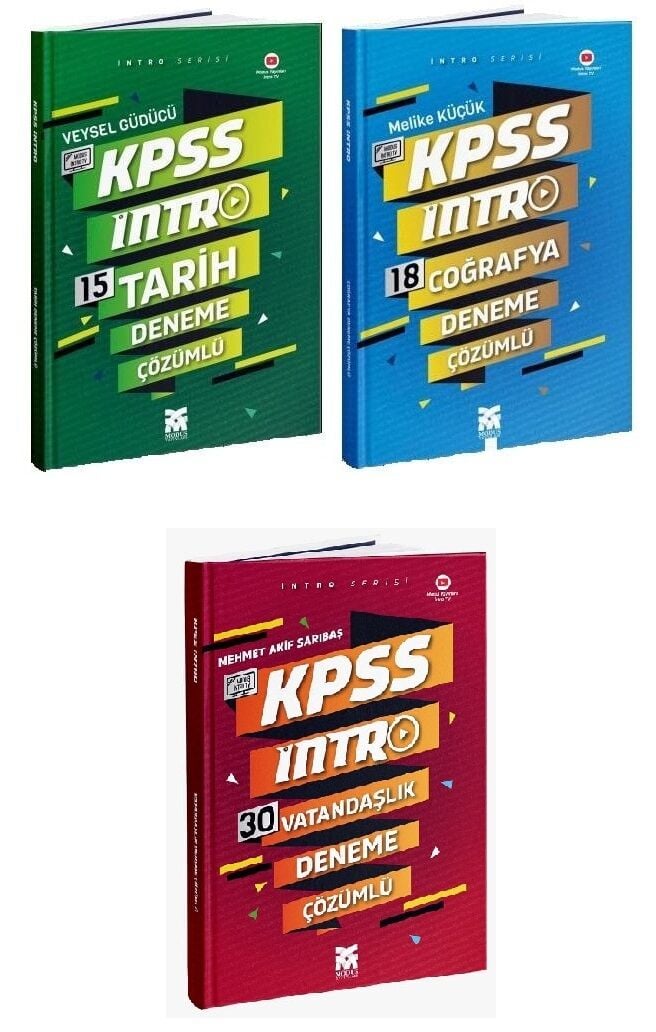 SÜPER FİYAT - Modus KPSS Tarih+Coğrafya+Vatandaşlık İntro 63 Deneme 3 lü Set Modus Yayınları