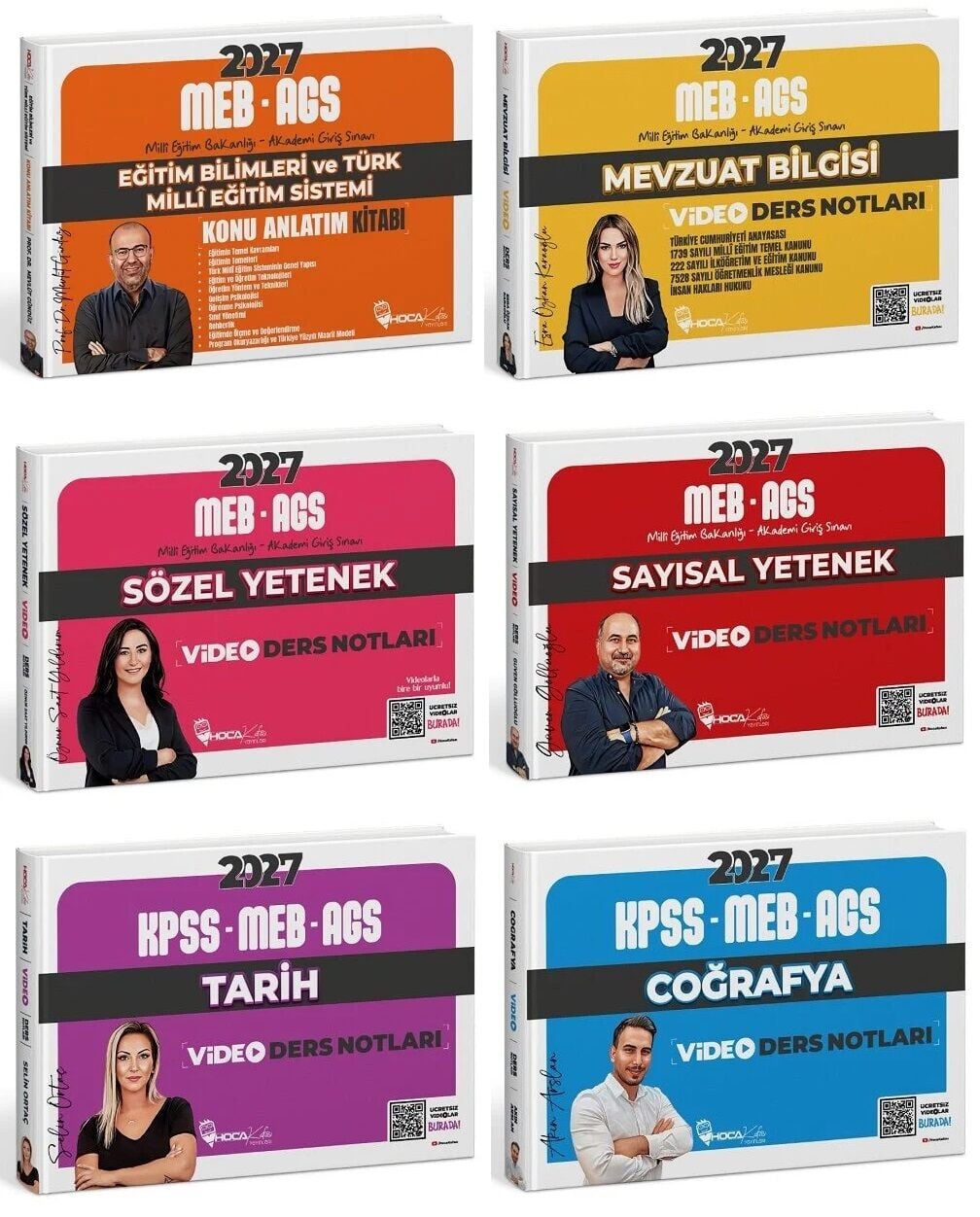 Hoca Kafası 2027 MEB-AGS Tüm Dersler Konu Anlatımı Video Ders Notları 6 lı Set Hoca Kafası Yayınları
