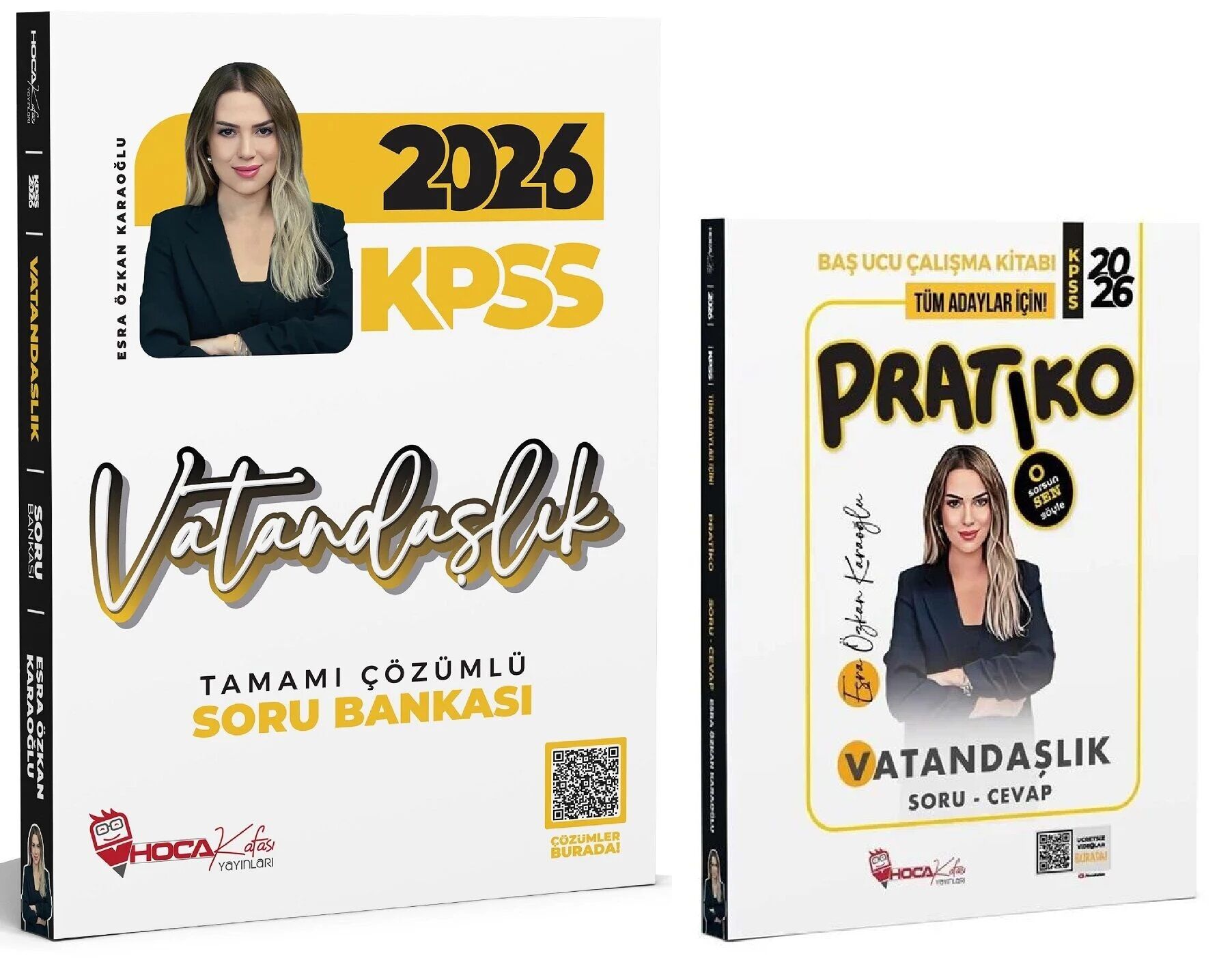 Hoca Kafası 2026 KPSS Vatandaşlık Soru Bankası + Pratiko Soru Cevap 2 li Set - Esra Özkan Karaoğlu Hoca Kafası Yayınları