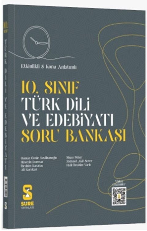 Süre 10. Sınıf Türk Dili ve Edebiyatı Soru Bankası Çözümlü Süre Yayınları