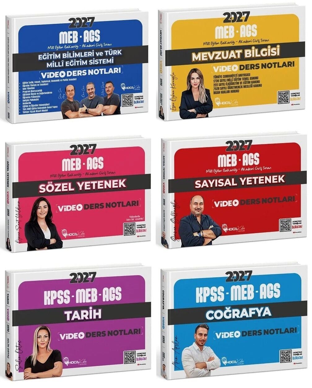 Hoca Kafası 2027 MEB-AGS Tüm Dersler Video Ders Notları 6 li Set Hoca Kafası Yayınları