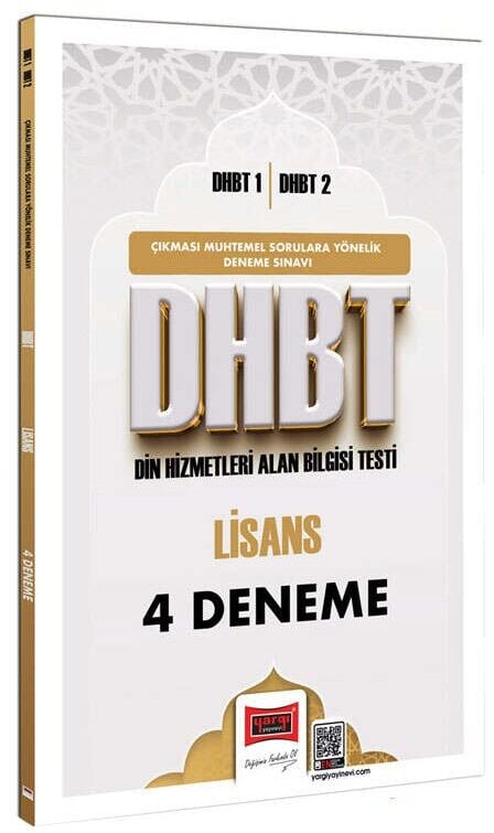 Yargı 2026 DHBT 1-2 Lisans 4 Deneme Çözümlü Yargı Yayınları