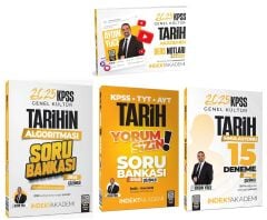 SÜPER FİYAT - İndeks Akademi 2025 KPSS Tarih Akademisi Video Ders Notları + Soru Bankası + 15 Deneme 4 lü Set - Aydın Yüce İndeks Akademi Yayıncılık
