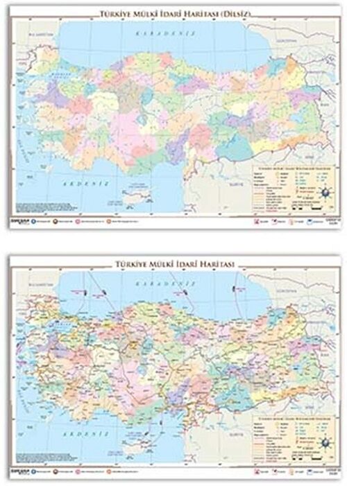 Ankara Yayıncılık Türkiye Mülki İdare Haritası Yazılabilir Silinebilir Ankara Yayıncılık