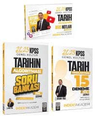 SÜPER FİYAT - İndeks Akademi 2025 KPSS Tarih Akademisi Video Ders Notları + Soru Bankası + 15 Deneme 3 lü Set - Aydın Yüce İndeks Akademi Yayıncılık