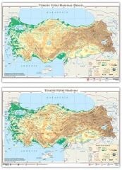 Ankara Yayıncılık Türkiye Fiziki Haritası Yazılabilir Silinebilir Ankara Yayıncılık