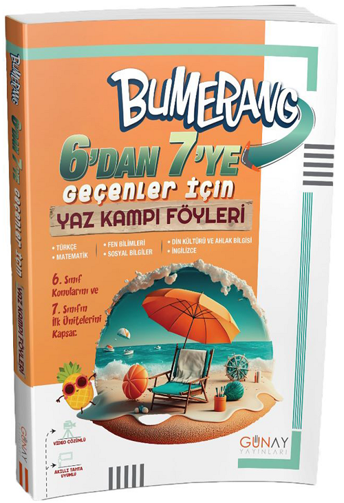 Günay 6 dan 7 ye Geçenler İçin Bumerang Yaz Kampı Föyleri Günay Yayınları