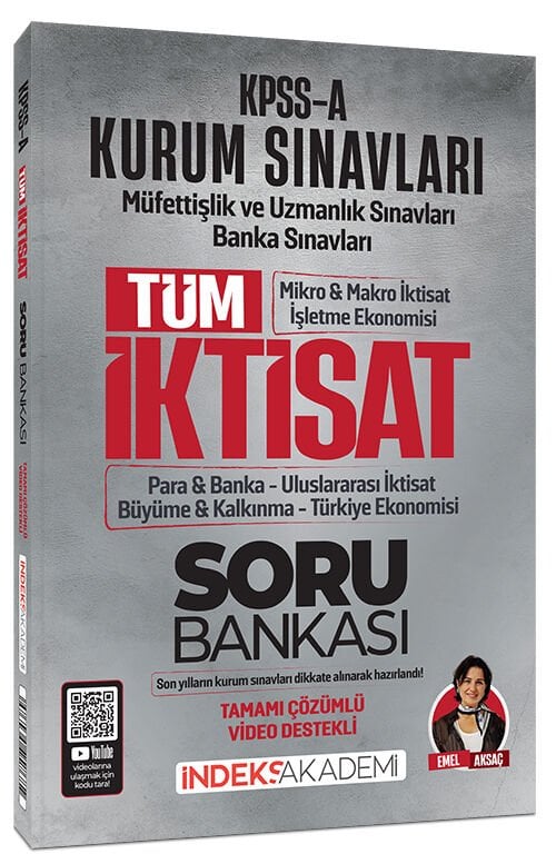 İndeks Akademi 2026 KPSS A Grubu TÜM İktisat Soru Bankası Çözümlü - Emel Aksaç İndeks Akademi Yayıncılık