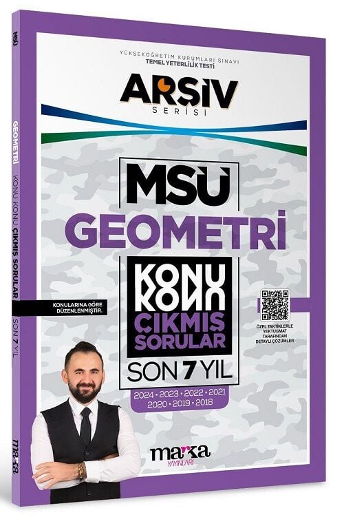 Marka 2025 MSÜ Geometri Çıkmış Sorular Son 7 Yıl Konu Konu Çözümlü Arşiv Serisi Yektuğ Mat - Yasin Kara Marka Yayınları