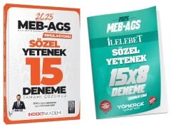 İndeks + Yönerge 2025 MEB-AGS Simülasyonu Sözel Yetenek 15+8 Deneme 2 li Set - Berk Ekici İndeks Akademi + Yönerge Yayıncılık