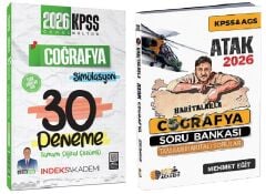 SÜPER FİYAT - Eğit + İndeks 2026 KPSS Haritalarla Atak Coğrafya Soru Bankası + 30 Deneme 2 li Set - Mehmet Eğit, Alican Demir Eğit + İndeks Akademi Yayıncılık