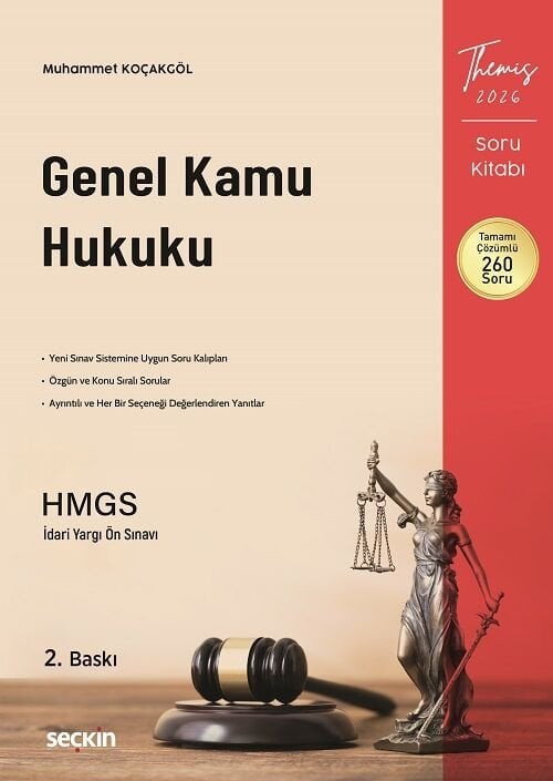 Seçkin 2026 THEMİS HMGS Genel Kamu Hukuku Soru Kitabı 2. Baskı - Muhammet Koçakgöl Seçkin Yayınları
