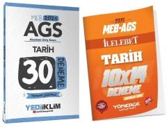Yediiklim + Yönerge 2025 MEB-AGS Tarih 30+14 Deneme 2 li Set Yediiklim + Yönerge Yayınları
