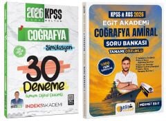 SÜPER FİYAT - Eğit + İndeks 2026 KPSS Coğrafya Amiral Soru Bankası + 30 Deneme 2 li Set - Mehmet Eğit, Alican Demir Eğit + İndeks Akademi Yayıncılık
