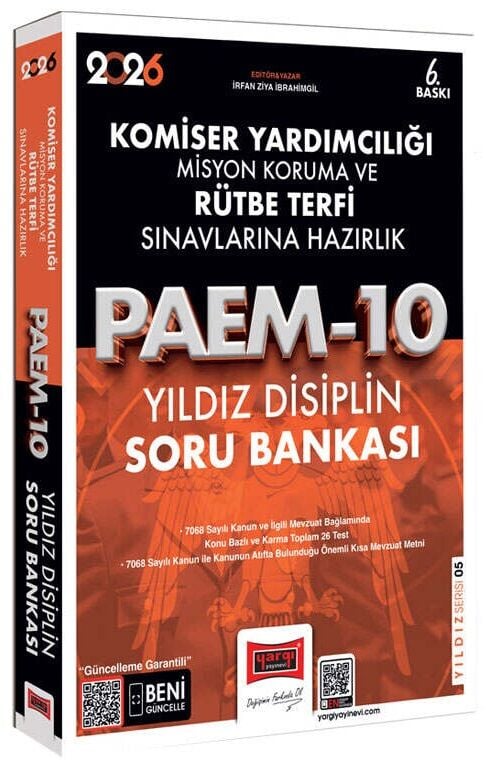 Yargı 2026 Komiser Yardımcılığı Misyon Koruma ve Rütbe Terfi PAEM-10 Disiplin Yıldız Soru Bankası Çözümlü Yargı Yayınları