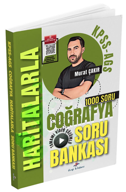 Dizgi Kitap 2026 KPSS MEB-AGS Haritalarla Coğrafya Soru Bankası Çözümlü - Murat Çakır Dizgi Kitap