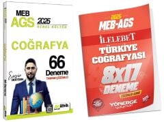 HocaWebde + Yönerge 2025 MEB-AGS Türkiye Coğrafyası 66+17 Deneme 2 li Set - Engin Eraydın HocaWebde + Yönerge Yayınları