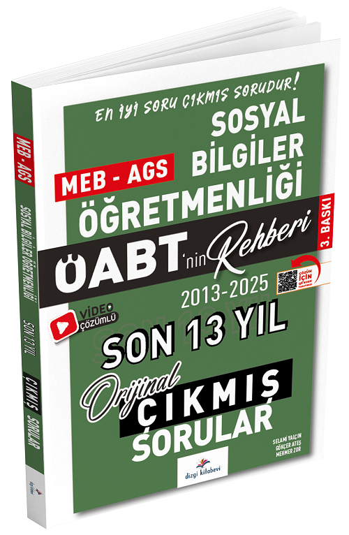 Dizgi Kitap 2026 ÖABT MEB-AGS nin Rehberi Sosyal Bilgiler Öğretmenliği Çıkmış Sorular Son 13 Yıl Çözümlü - Selami Yalçın Dizgi Kitap Yayınları