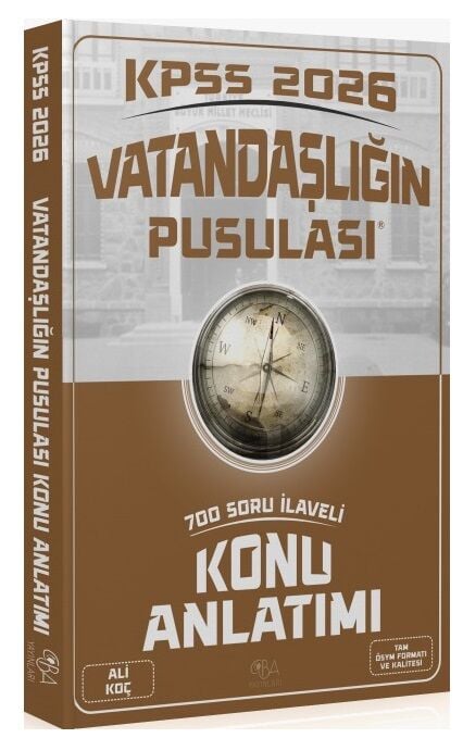 CBA Yayınları 2026 KPSS Vatandaşlık Vatandaşlığın Pusulası Konu Anlatımı - Ali Koç CBA Yayınları