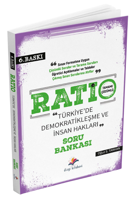 Dizgi Kitap RATİO Türkiye de Demokratikleşme ve İnsan Hakları Soru Bankası Çözümlü 6. Baskı Dizgi Kitap