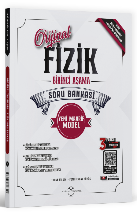 Orijinal YKS TYT Fizik Orijinal Soru Bankası 1. Aşama Orijinal Yayınları