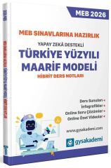 GYS Akademi 2026 MEB Sınavlarına Hazırlık Yapay Zeka Destekli Türkiye Yüzyılı Maarif Modeli Hibrit Ders Notları GYS Akademi