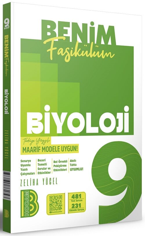 Benim Hocam 9. Sınıf Biyoloji Maarif Model Benim Fasikülüm - Zeliha Yücel Benim Hocam Yayınları