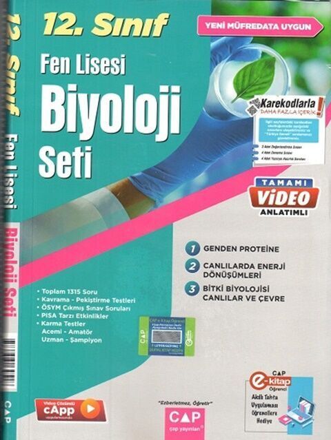 Çap Yayınları 12. Sınıf Fen Lisesi Biyoloji Seti Çap Yayınları