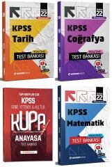 SÜPER FİYAT - Uzman Kariyer 2022 KPSS Tarih+Coğrafya+Vatandaşlık+Matematik Test Bankası Yaprak Test 4 lü Set Uzman Kariyer Yayınları