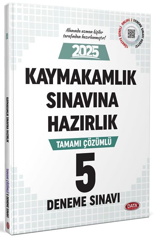 SÜPER FİYAT - Data 2025 Kaymakamlık Sınavına Hazırlık 5 Deneme Çözümlü Data Yayınları