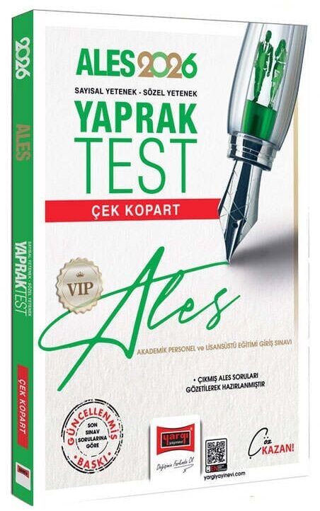 Yargı 2026 ALES VIP Yaprak Test Yargı Yayınları