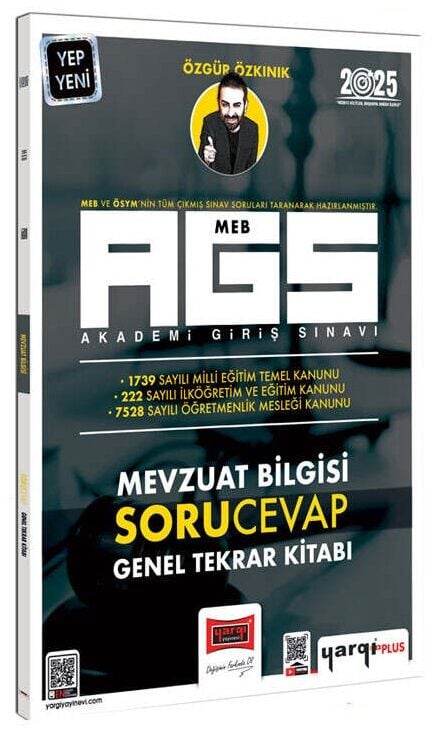 Yargı 2025 MEB-AGS Mevzuat Bilgisi Soru Cevap Genel Tekrar Kitabı - Özgür Özkınık Yargı Yayınları