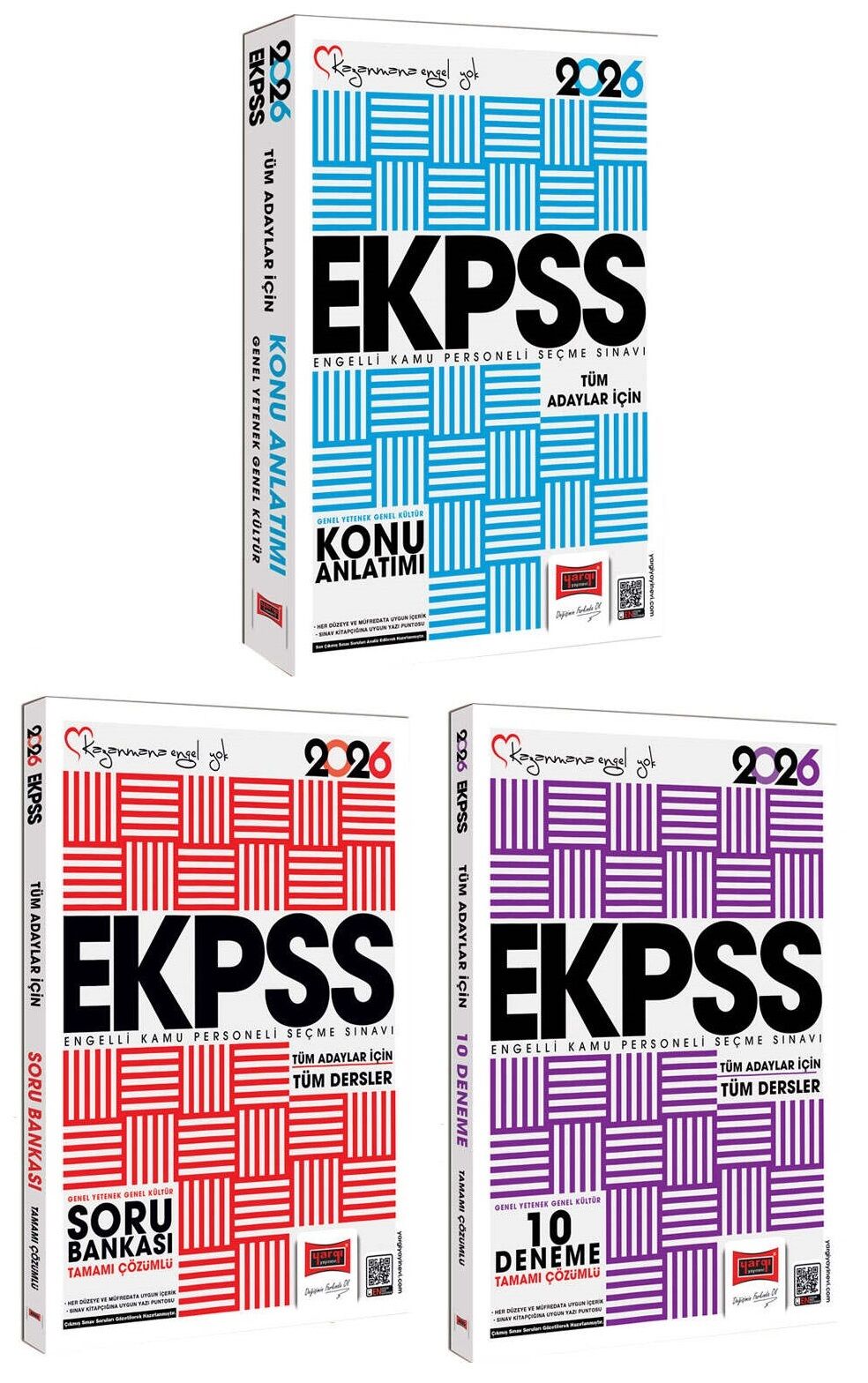 Yargı 2026 EKPSS Konu + Soru Bankası + 10 Deneme 3 lü Set Yargı Yayınları