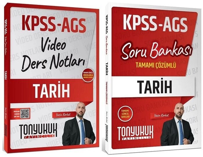 Tonyukuk 2026 KPSS MEB-AGS Tarih Video Ders Notları + Soru Bankası 2 li Set - Yasin Korkut Tonyukuk Yayıncılık