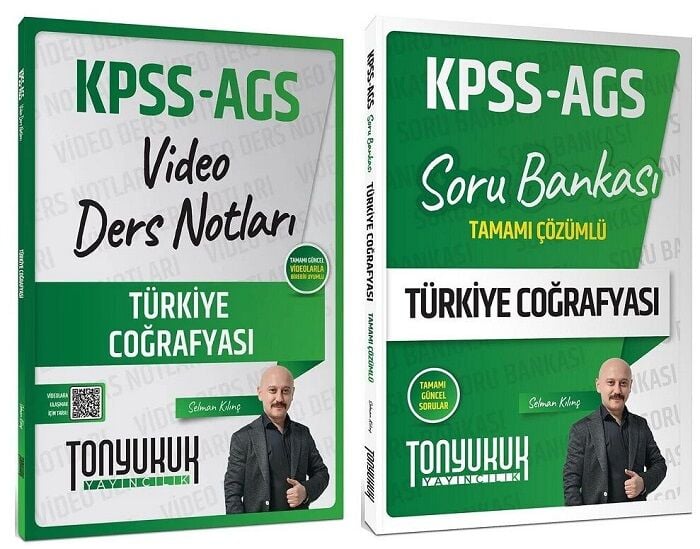 Tonyukuk 2026 KPSS MEB-AGS Türkiye Coğrafyası Video Ders Notları + Soru Bankası 2 li Set - Selman Kılınç Tonyukuk Yayıncılık