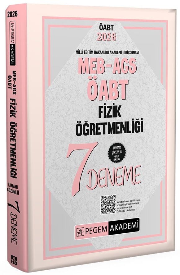 SÜPER FİYAT - Pegem 2026 ÖABT MEB-AGS Fizik Öğretmenliği 7 Deneme Çözümlü Pegem Akademi Yayınları
