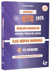 4T Yayınları GYS İçişleri Bakanlığı İlçe Nüfus Müdürü 10 lu Deneme 4T Yayınları