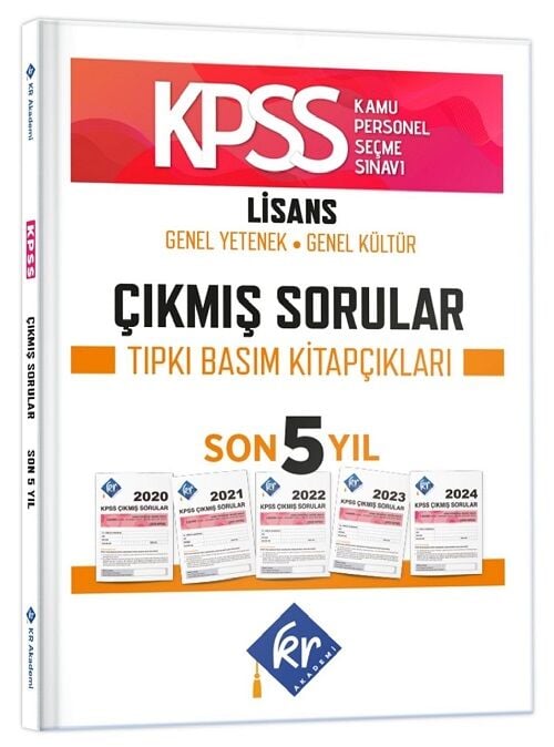 KR Akademi 2025 KPSS Genel Yetenek Genel Kültür Çıkmış Sorular Son 5 Yıl Tıpkı Basım KR Akademi Yayınları