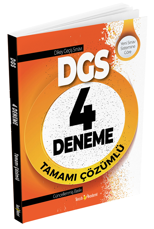 SÜPER FİYAT - Tercih Akademi DGS 4 Deneme Çözümlü Tercih Akademi Yayınları