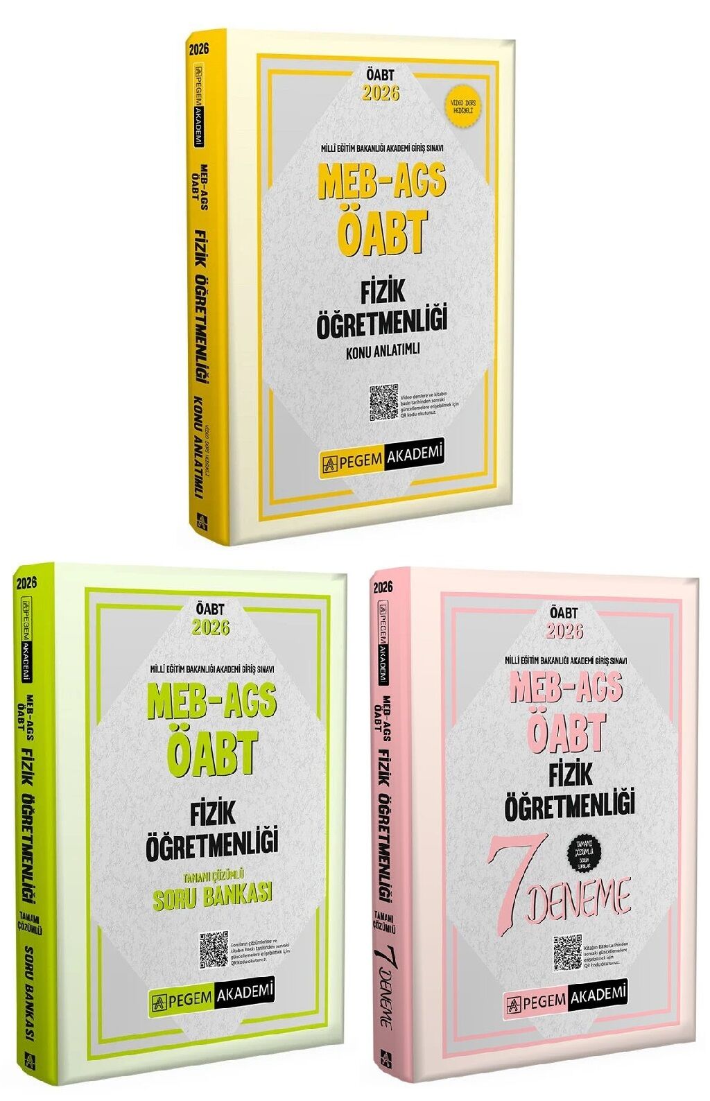 Pegem 2026 ÖABT MEB-AGS Fizik Öğretmenliği Konu Anlatımlı + Soru Bankası + 7 Deneme 3 lü Set Pegem Akademi Yayınları