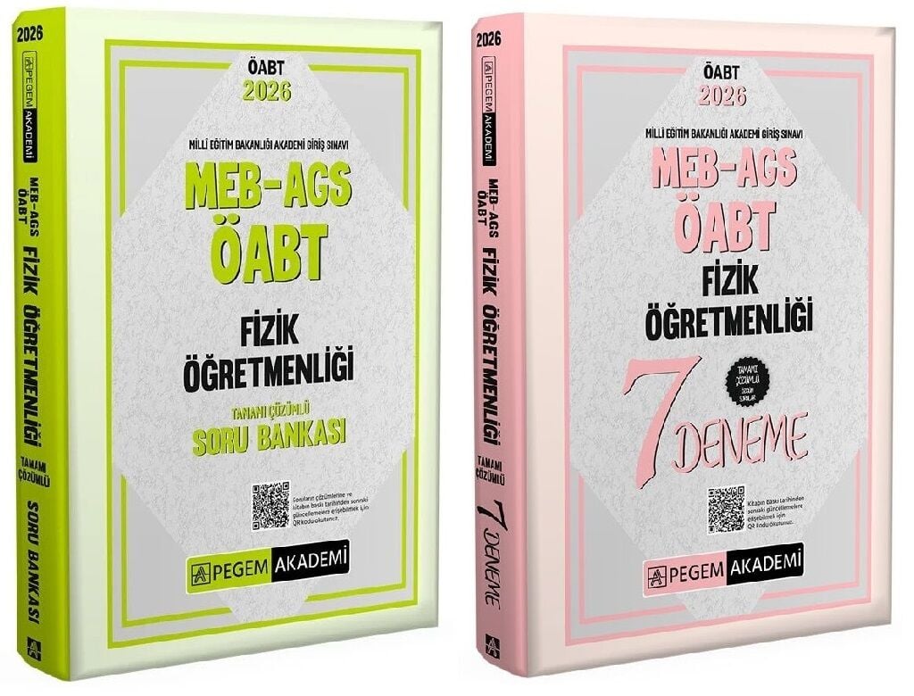 Pegem 2026 ÖABT MEB-AGS Fizik Öğretmenliği Soru Bankası + 7 Deneme 2 li Set Pegem Akademi Yayınları