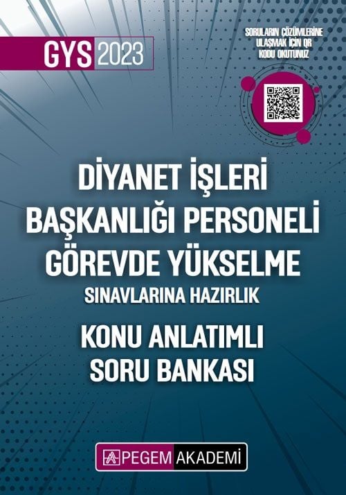 Pegem 2023 GYS DİB Diyanet İşleri Başkanlığı Konu Anlatımlı Soru Bankası Görevde Yükselme Pegem Akademi Yayınları