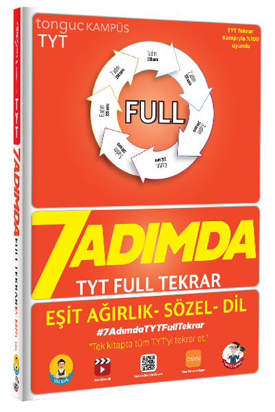 Tonguç YKS TYT Eşit Ağırlık-Sözel-Dil 7 Adımda Full Tekrar Tonguç Akademi Yayınları