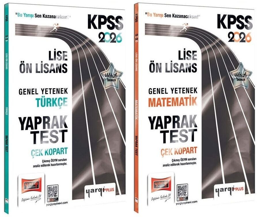 Yargı 2026 KPSS Lise Ön Lisans Türkçe + Matematik Yaprak Test 2 li Set Yargı Yayınları