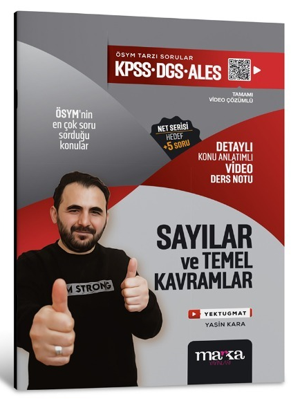 Marka 2025 KPSS DGS ALES Sayılar ve Temel Kavramlar Video Ders Notu Yektuğ Mat - Yasin Kara Marka Yayınları