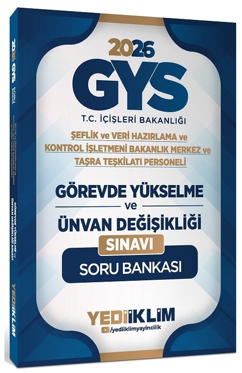 Yediiklim 2026 GYS ÜDS İçişleri Bakanlığı Soru Bankası Görevde Yükselme Ünvan Değişikliği Yediiklim Yayınları