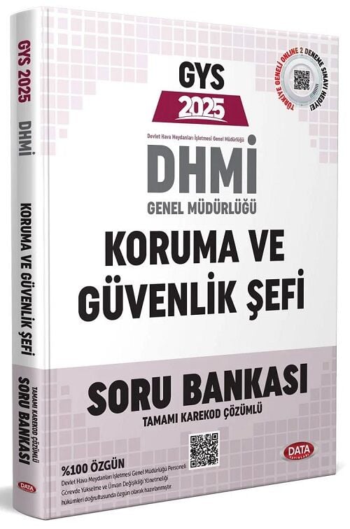 Data 2025 GYS DHMİ Genel Müdürlüğü Koruma ve Güvenlik Şefi Soru Bankası Çözümlü Görevde Yükselme Data Yayınları